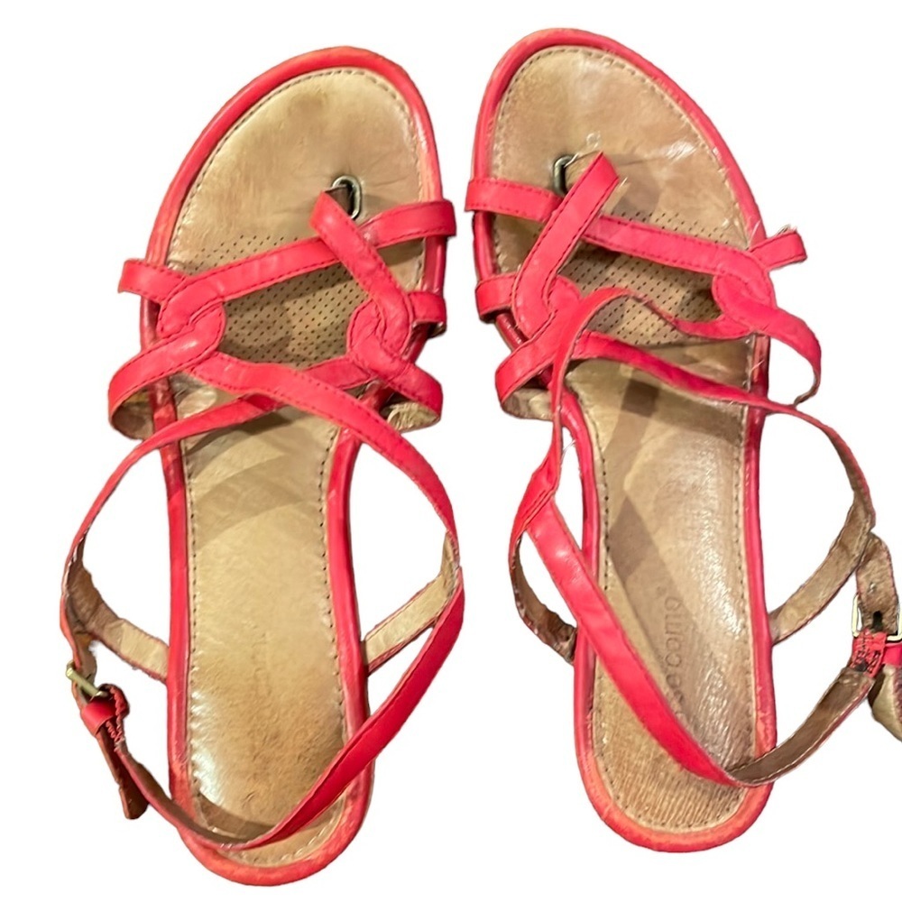 Corso Como Women’s Red Leather Sandals Size 8M